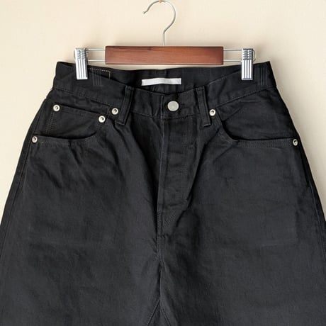 《 UNISEX 》 HATSKI / Loose Tapered Washi Denim ( BLACK )