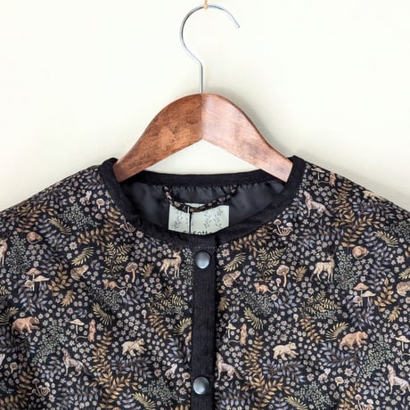 《 WOMEN 》 sosotto / LIBERTYコーデュロイキルティング ノーカラージャケット ( ブラック )