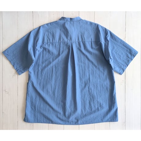 《 MEN 》 ämne / NYLON park shirts  ( STAND COLLAR - BLUE )