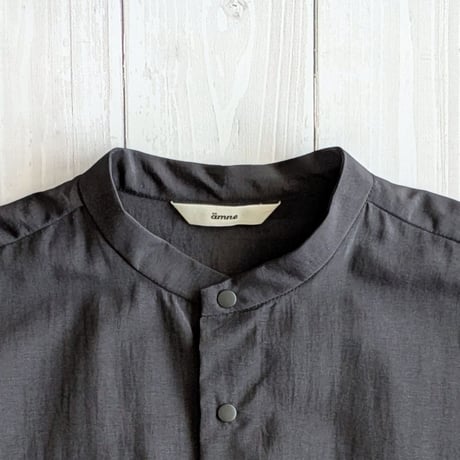 《 MEN 》 ämne / NYLON park shirts  ( STAND COLLAR - BLACK )