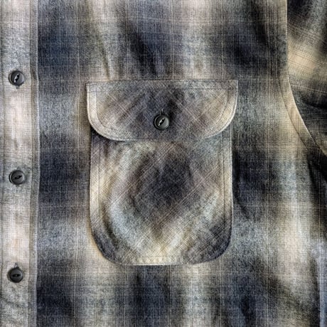 《 MEN 》 H.UNIT / Flannel check shirt ( BLACK )