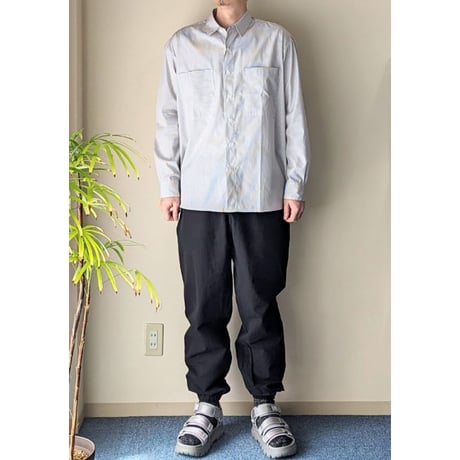 《 Unisex 》ämne / PIMA STRIPE covered shirts  ( GRAY )
