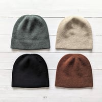 《 Unisex 》RINEN / 2/24ウール アゼ編み ニット帽 ( 4 colors )