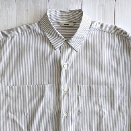 《 Unisex 》ämne / PIMA STRIPE covered shirts  ( GRAY )