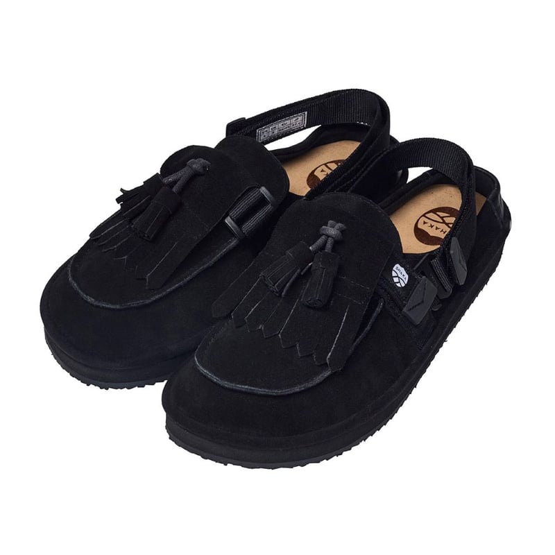 UNISEX 》 SHAKA / MOC MULE TASSEL SUEDE ( BLAC