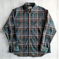 《 MEN 》 weac. / NOKAMIKUN - Cotton Flannel Shirt ( GREEN )