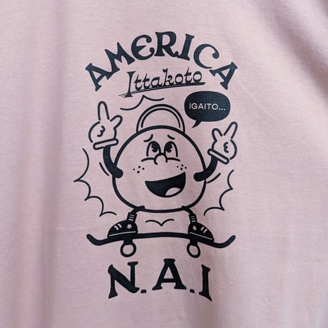 《 Unisex 》Honky Tonk weac. / 『アメリカ意外と行ったことがない』ビッグシルエットTシャツ ( PINK )