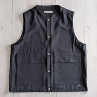 《 MEN 》 ämne / GABARDINE useful vest  ( NAVY )