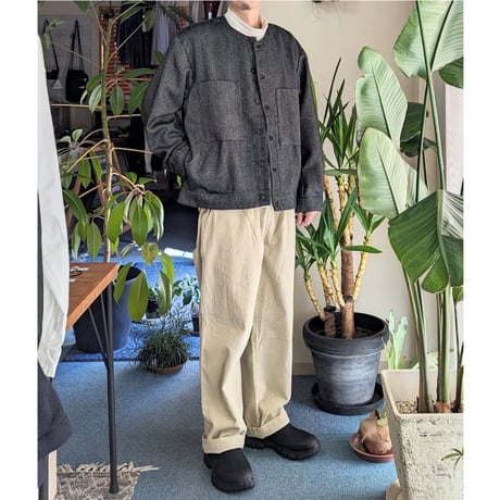 《 Unisex 》ämne / HERRINGBONE clerk crew ( GRAY )
