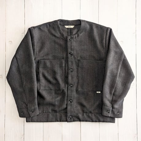 《 Unisex 》ämne / HERRINGBONE clerk crew ( BLACK )