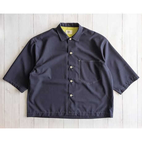《 MEN 》 weac. / JONNY 7分袖シャツ ( NAVY )