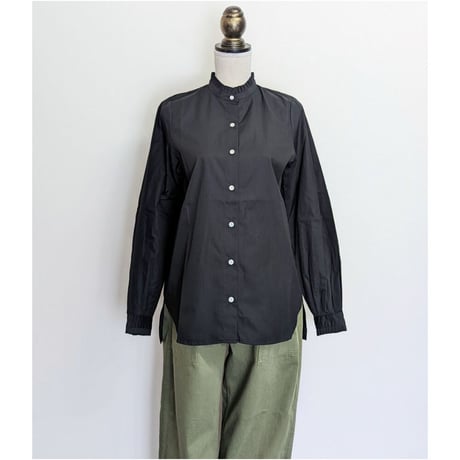 《 Lady's 》ämne / BROAD frilled shirts  ( BLACK )