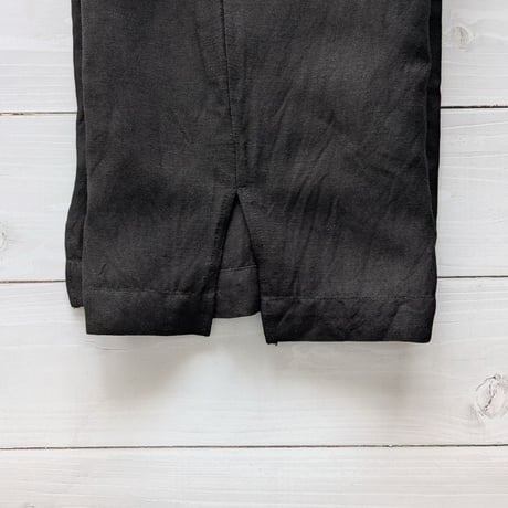 《 WOMEN 》 MANON / RAYON LINEN SLIT EASY PANTS ( BLACK )