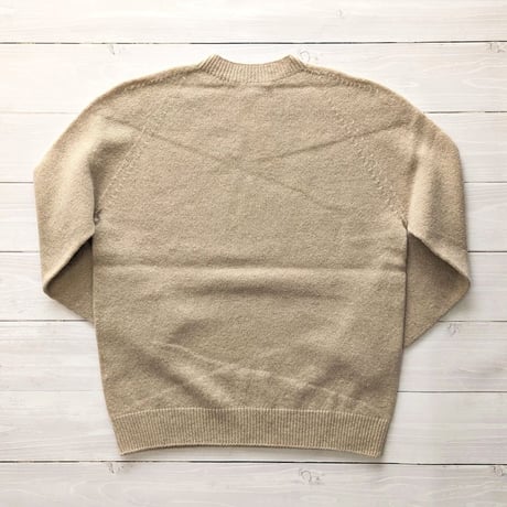 《 Unisex 》RINEN / 2/15ウール天竺編み プルオーバー ( ライトベージュ )