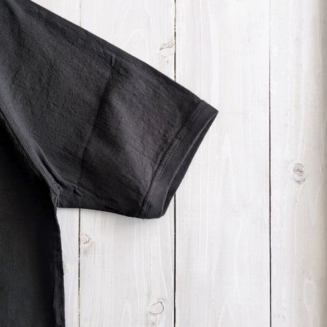 《 Unisex 》maillot / Linen Rich Pocket Shirt-Tee ( BLACK )