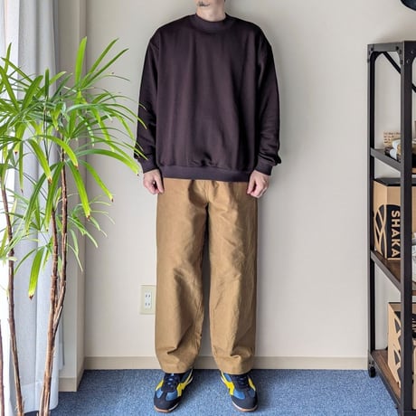 《 UNISEX 》 ämne / FRENCH TERRY oval crew  ( CHOCOLATE )