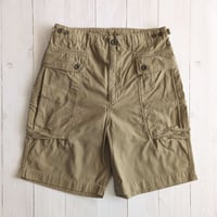 《 UNISEX 》 H.UNIT / Back satin military shorts ( KHAKI )