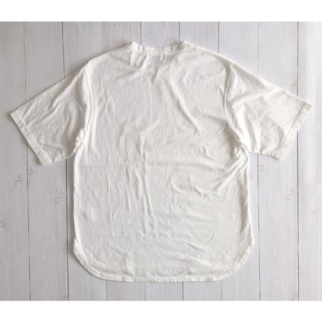 《 UNISEX 》 RINEN / 60/2スーピマ天竺 半袖ラウンドクルーネック ( シロ )