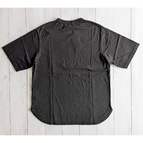 《 UNISEX 》 RINEN / 60/2スーピマ天竺 半袖ラウンドクルーネック ( クロ )