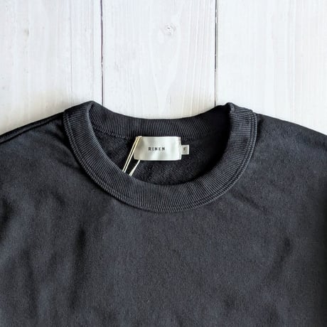 《 UNISEX 》 RINEN / 20/1オーガニック裏毛 クルーネック ( クロ )