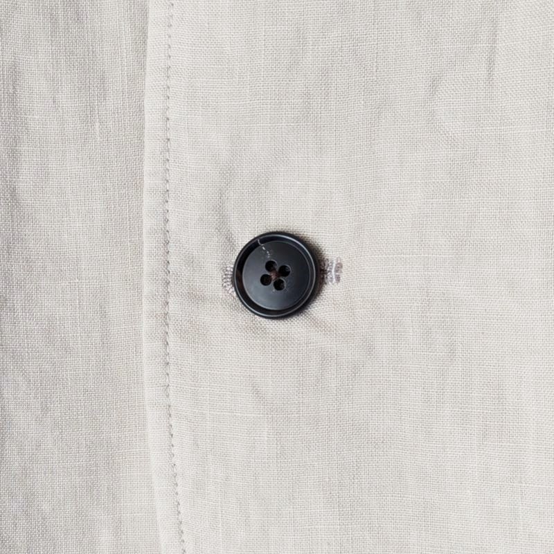 UNISEX 》RINEN / 40/1リネン平織 ノーカラージャケット ( サンド )