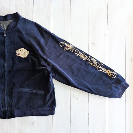 《 MEN 》 THRIFTY LOOK / SOUVENIR GREENLAND BLOUSON -VELOUR- ( NAVY )