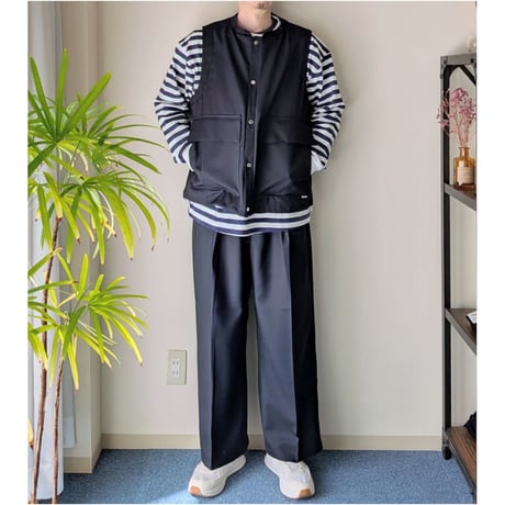 《 MEN 》 ämne / GABARDINE whale's slacks  ( NAVY )