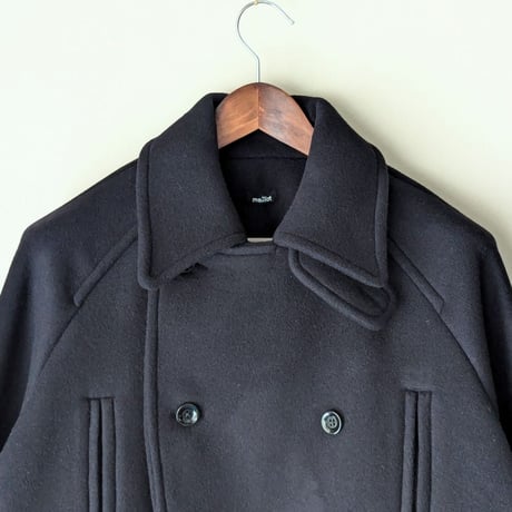 《 WOMEN 》maillot mature / Double Face Beaver Big Pea Coat ( NAVY )