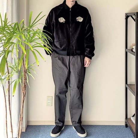 《 MEN 》 THRIFTY LOOK / SOUVENIR GREENLAND BLOUSON -VELOUR- ( BLACK )
