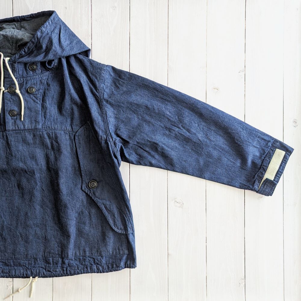Unisex 》H.UNIT / Denim anorak hoodie ( INDIGO