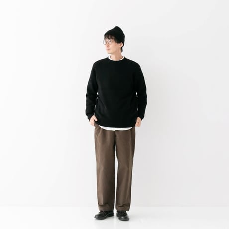《 UNISEX 》 RINEN / 2/24ウールアゼ編み ニット帽 ( 3 colors )