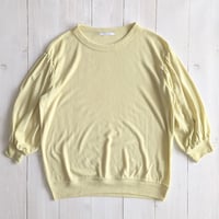 《 WOMEN 》 MANON / SUMMER WOOL MIX COOL GATHER SLEEVE TEE ( YELLOW )