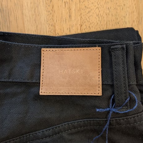 《 UNISEX 》 HATSKI / Loose Tapered Washi Denim ( BLACK )