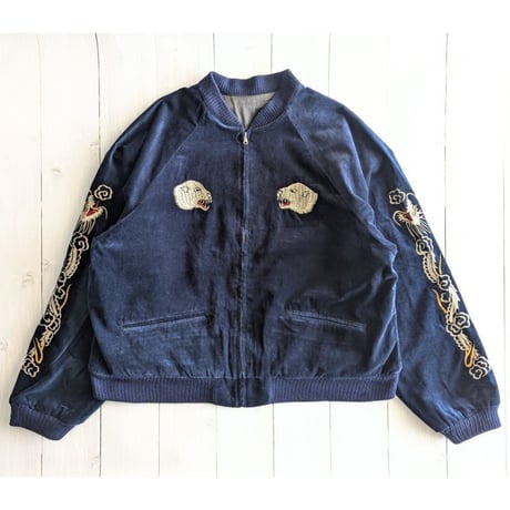 《 MEN 》 THRIFTY LOOK / SOUVENIR GREENLAND BLOUSON -VELOUR- ( NAVY )