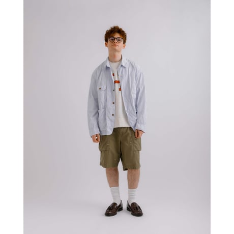 《 UNISEX 》 H.UNIT / Back satin military shorts ( KHAKI )