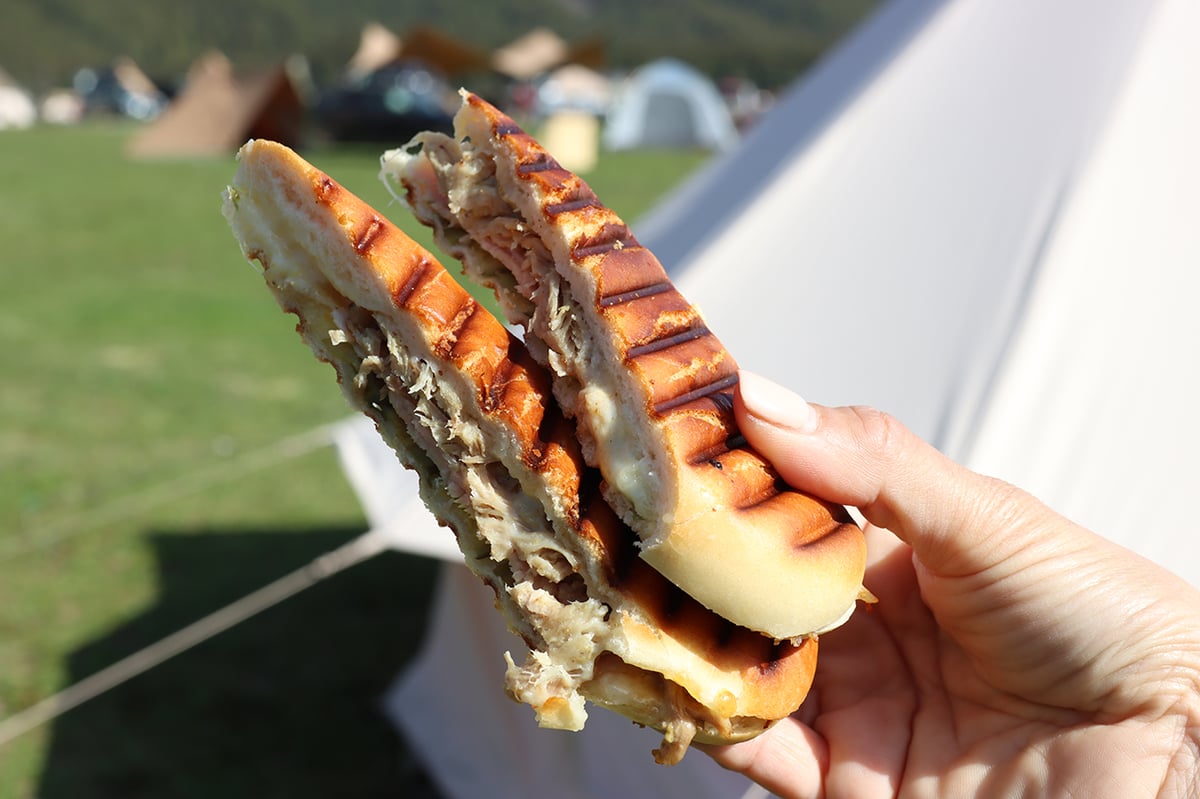 キューバサンドメーカーを使ってキャンプで朝食キューバサンド