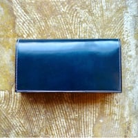 札入れ　コードバン　NAVY