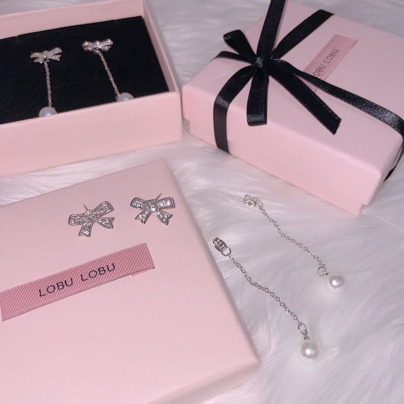 ビジューリボンパールピアス | LOBU LOBU ビジューリボンパールピアス | LOBU LOBU