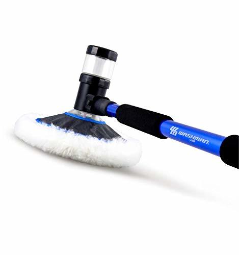 ウォッシュマンザモップ天然羊毛で優しく楽に洗車未使用の予備モップ付き