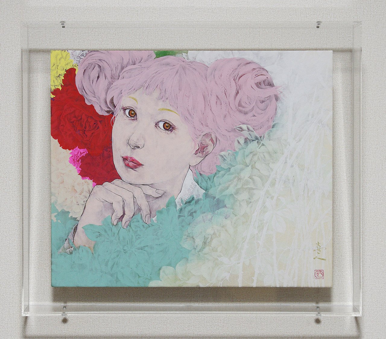 やっちゃん絵画2点 長谷川喜久「コイノヨカン」8号 | マエマス画廊EC