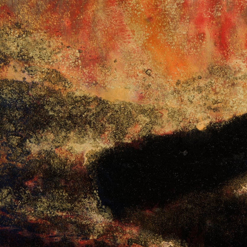 松村公太　人気日本画作家　野火　6号 松村公太 人気日本画作家 野火 6号