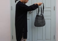 一点もの washedラオス葛編みトートバック スミクロB