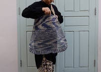 一点もの ラオス葛編みショルダーバック BIG！BLUE