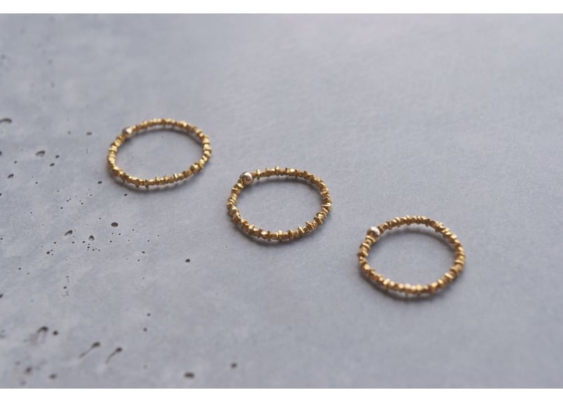 CARVEN　バングル ゴールド×シルバー（カルヴェン） カーブ(CURVE) スターリングシルバー バングル(M)