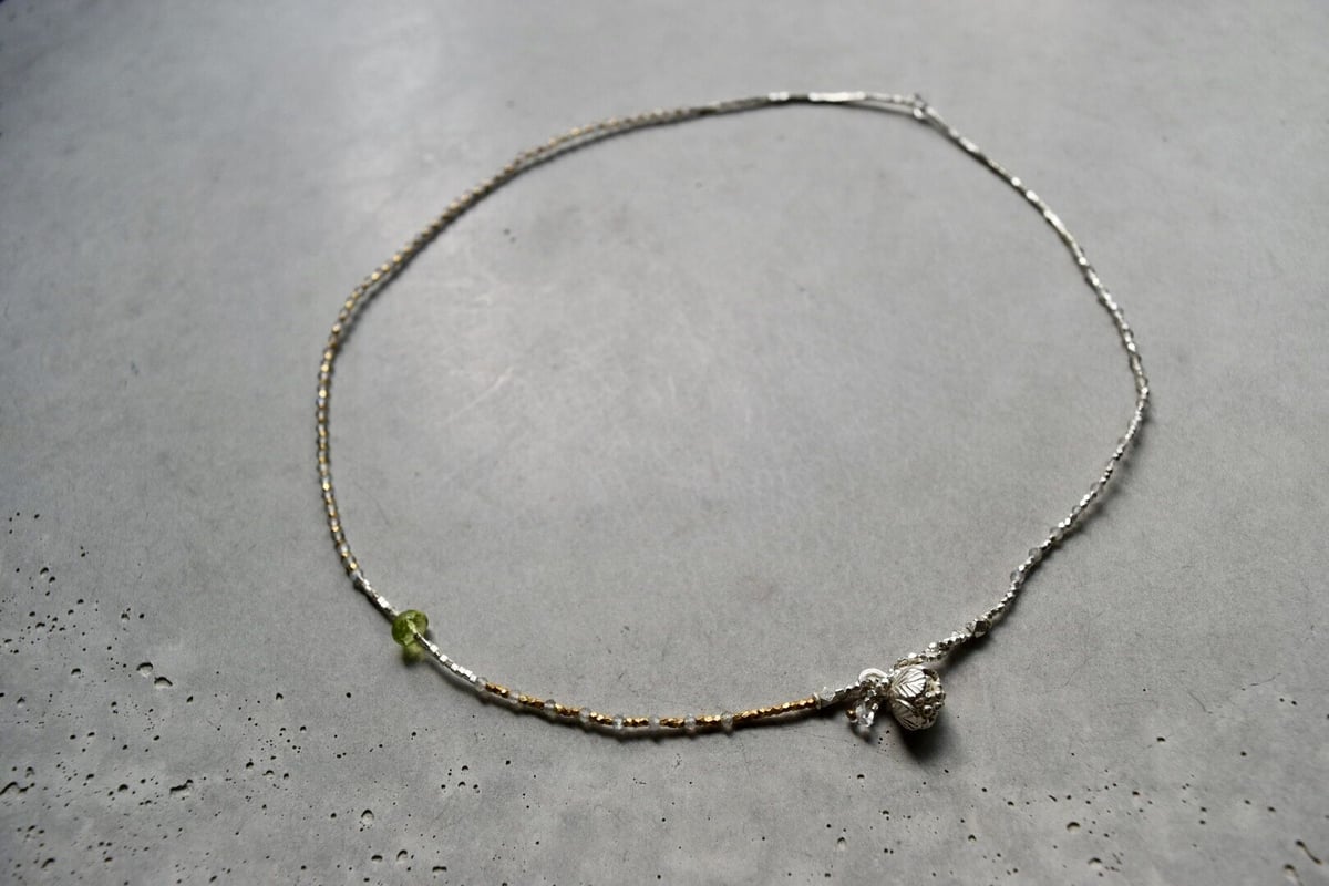 個性派　ペリドット　ラブラドライト　カレンシルバー　ブレスレット　※B91 個性派ペリドットラブラドライトカレンシルバーブレスレット※B91