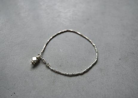 カレンシルバー　シンプル一連ブレスレット【C】 16cm