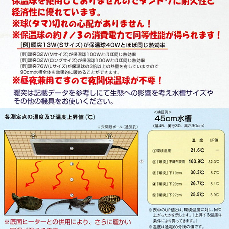 上部ヒーター 暖突 M | KOBEZOOM通販サイト