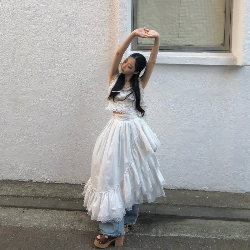 treat urself Angel ribbonasymmetry skirt