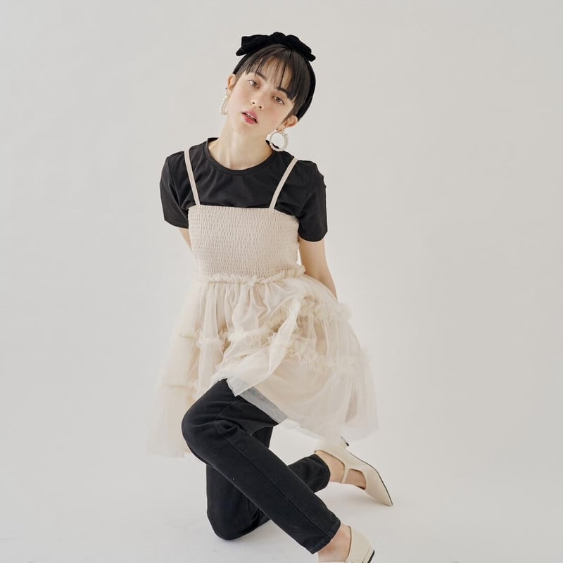 Ballerina tulle mini one-piece (ivory) | Treat 