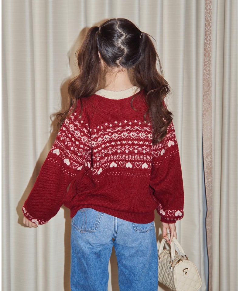 treat ürself Treat LOVE sweater red 赤